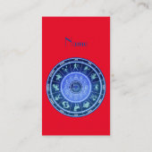 Zodiac Sun Sign Astrologie Kalender Thunder_Cove Visitenkarte (Rückseite)
