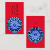 Zodiac Sun Sign Astrologie Kalender Thunder_Cove Visitenkarte (Vorne/Hinten)