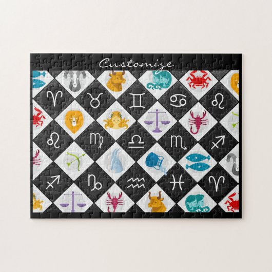 Zodiac Sun Sign Astrology Kalender Thunder_CovE Puzzle (Horizontal)