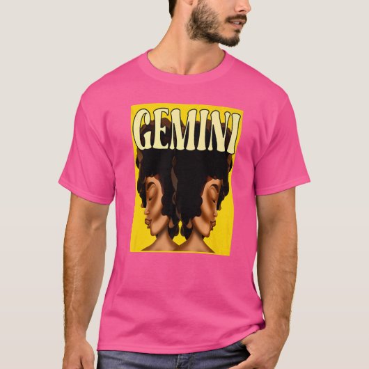 Zodiac Sun Sign Gemini Astrologie Horoskop T-Shirt (Vorderseite)