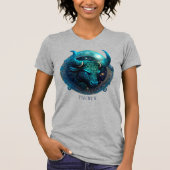 Zodiac Symbol Celestial Bull Fantasy Taurus Womens T-Shirt (Vorderseite)