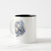 Zodiac Symbol Celestial Fantasy Fisces Zweifarbige Tasse (Vorderseite Links)
