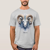 Zodiac Symbol Celestial Ram Fantasy Aries Mens T-Shirt (Vorderseite)