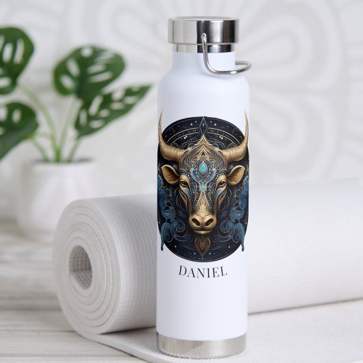 Zodiac Symbol Fantasy Bull Celestial Galaxy Taurus Trinkflasche