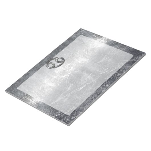 Zodiac-Symbol für Krebs in gestörter Dekoration Notizblock (angewinkelt)