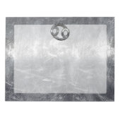 Zodiac-Symbol für Krebs in gestörter Dekoration Notizblock (Vorderseite)