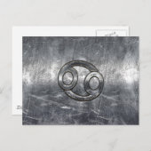 Zodiac-Symbol für Krebs in gestörter Dekoration Postkarte (Vorne/Hinten)