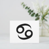 Zodiac-Symbol für schwarzen Krebs Postkarte (Stehend Vorderseite)