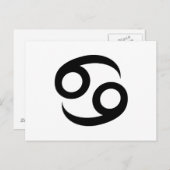 Zodiac-Symbol für schwarzen Krebs Postkarte (Vorne/Hinten)