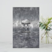 Zodiac-Symbol in Grunge Beändigter Stil Briefpapier (Stehend Vorderseite)