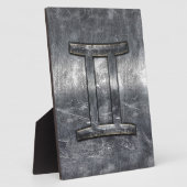 Zodiac-Symbol in Grunge Beändigter Stil Fotoplatte (Seite)