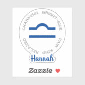 Zodiac Symbol Libra Aufkleber (Blatt)