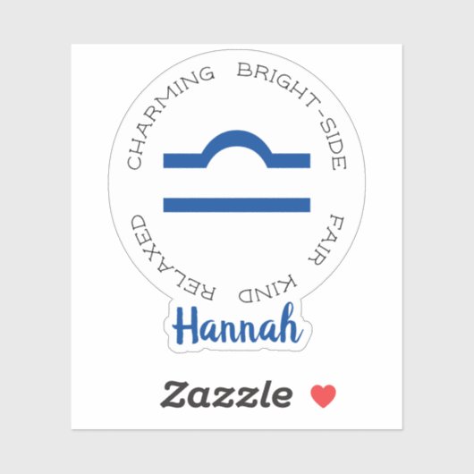 Zodiac Symbol Libra Aufkleber (Blatt)