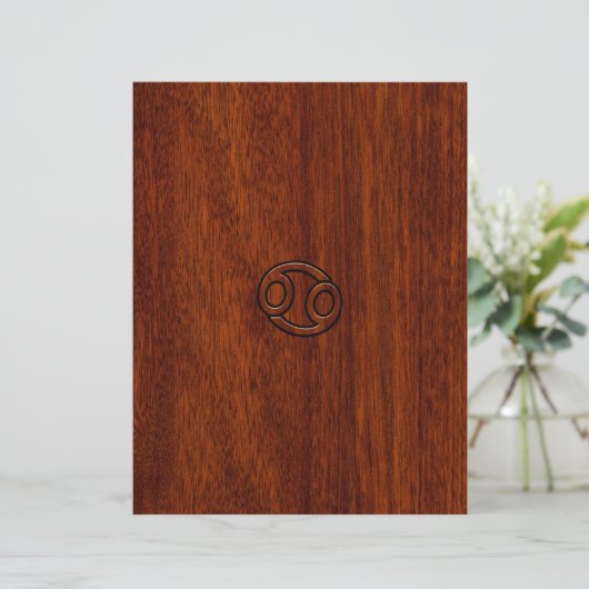Zodiac Symbol on Mahogany Style Decor (Stehend Vorderseite)