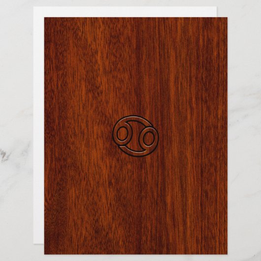 Zodiac Symbol on Mahogany Style Decor (Vorne/Hinten)
