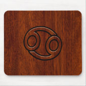 Zodiac Symbol on Mahogany Style Decor Mousepad (Vorne)