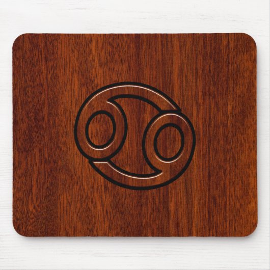 Zodiac Symbol on Mahogany Style Decor Mousepad (Vorne)
