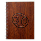 Zodiac Symbol on Mahogany Style Decor Notizblock (Vorderseite)