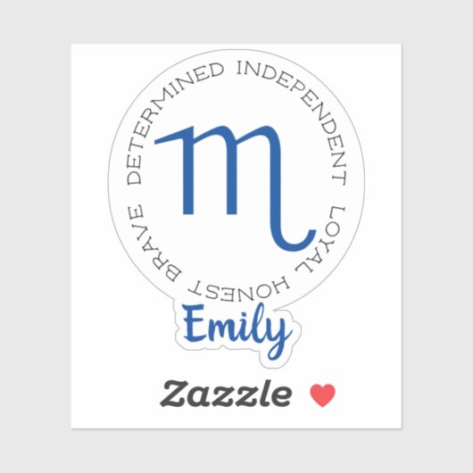 Zodiac Symbol Scorpio Aufkleber (Blatt)