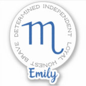 Zodiac Symbol Scorpio Aufkleber (Vorderseite)