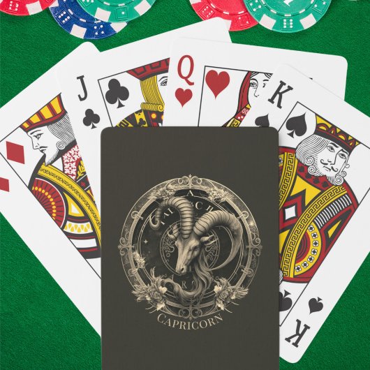 Zodiac Symbol Sea Goat Celestie Fantasy Capricorn Spielkarten