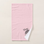 Zodiac-Symbol und Pink-Zeichen Badhandtuch Set (Handtuch)