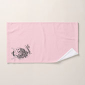 Zodiac-Symbol und Pink-Zeichen Badhandtuch Set (Handtuch)