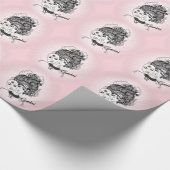 Zodiac-Symbol und Pink-Zeichen Geschenkpapier (Ecke)