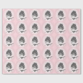 Zodiac-Symbol und Pink-Zeichen Geschenkpapier (Flach)