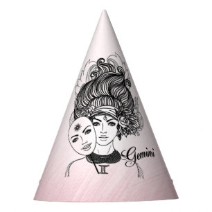 Zodiac-Symbol und Pink-Zeichen Partyhütchen