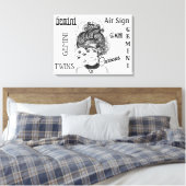 Zodiac Symbol und Zeichen Leinwanddruck (Insitu (Schlafzimmer))