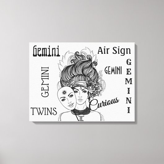 Zodiac Symbol und Zeichen Leinwanddruck (Vorderseite)