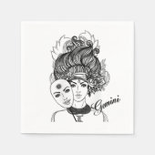 Zodiac Symbol und Zeichen Serviette (Vorderseite)
