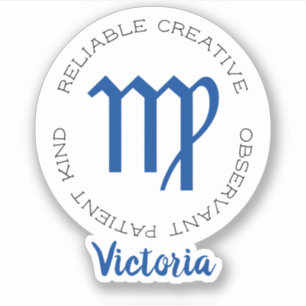 Zodiac Symbol Virgo Aufkleber