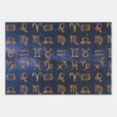 Zodiac Symbol Wrapping Paper Flat Sheet Set 3 Geschenkpapier Set (Vorderseite 2)