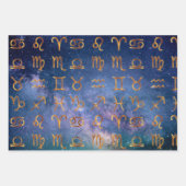 Zodiac Symbol Wrapping Paper Flat Sheet Set 3 Geschenkpapier Set (Vorderseite)