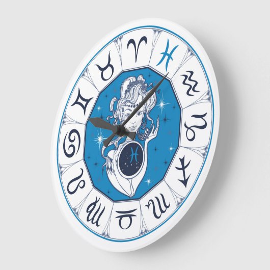 Zodiac Symbole Große Wanduhr (Winkel)
