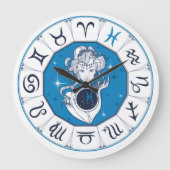 Zodiac Symbole Große Wanduhr (Vorderseite)
