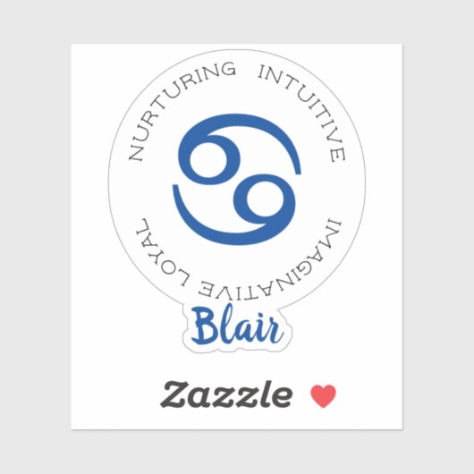 Zodiac-Symbolkrebs Aufkleber (Blatt)