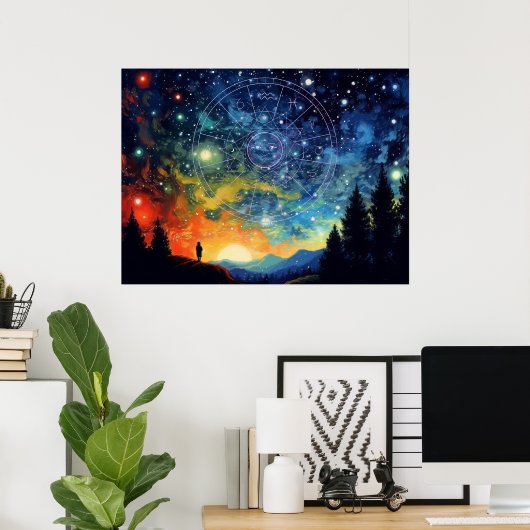 Zodiac Symphony - A Celestial Journey Poster (Heimbüro)