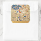 Zodiac-Tapestuksticker für Chinesisch-Neujahr Quadratischer Aufkleber (Tasche)