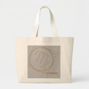 Zodiac-Tasche mit Virgo-Zeichen Inspiriert Jumbo Stoffbeutel