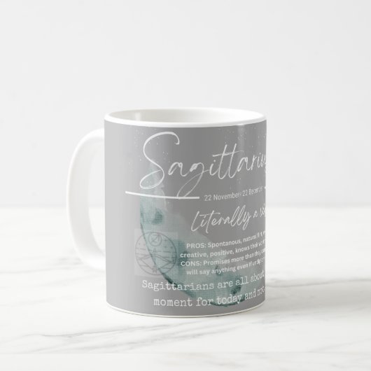 Zodiac-Tasse- sagittarius Kaffeetasse (Vorderseite Links)