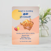 Zodiac Taurus Birthday (20. April - 20. Mai) Einladung (Stehend Vorderseite)