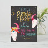 Zodiac Taurus Birthday Einladung (Stehend Vorderseite)