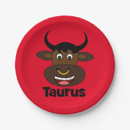 Zodiac Taurus Bull Geburtstagsparty Pappteller
