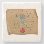 Zodiac - Taurus - Coaster Steinuntersetzer (Vorderseite)