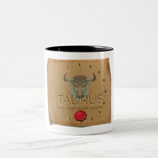 Zodiac - Taurus - Coffee Mug Zweifarbige Tasse (Mittel)