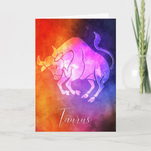 Zodiac: Taurus Colorful Candy Colors Karte