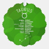 Zodiac Taurus Custom Geburtstag Foto Astrologie Ornament Karte (Rückseite)